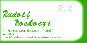 rudolf moskoczi business card